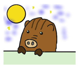 Calm Boar and excitable Pig sticker #4901084