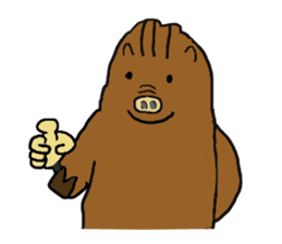 Calm Boar and excitable Pig sticker #4901088