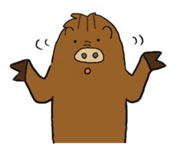 Calm Boar and excitable Pig sticker #4901091