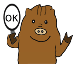 Calm Boar and excitable Pig sticker #4901092