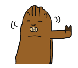 Calm Boar and excitable Pig sticker #4901093