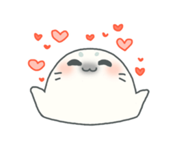 Baby seal named Shiratama sticker #4901416