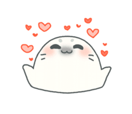 Baby seal named Shiratama sticker #4901416