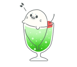Baby seal named Shiratama sticker #4901455