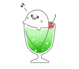 Baby seal named Shiratama sticker #4901455