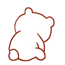 A stamp of a white bear sticker #4902412