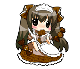 Chocolate is a favorite girl. sticker #4902991