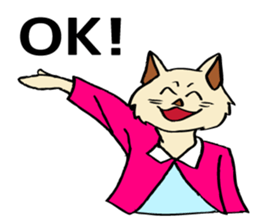 The cat's happy marriage. sticker #4903897