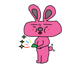 Pota rabbit and his companions sticker #4904879