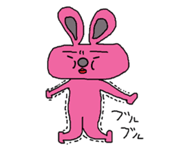 Pota rabbit and his companions sticker #4904880