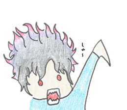 naturally curly hair boy and girl sticker #4905277