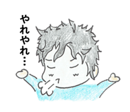 naturally curly hair boy and girl sticker #4905278