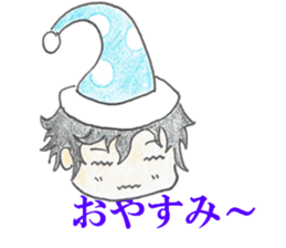 naturally curly hair boy and girl sticker #4905279