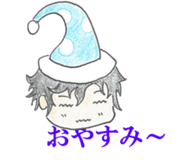 naturally curly hair boy and girl sticker #4905279