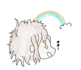 naturally curly hair boy and girl sticker #4905280