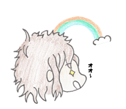 naturally curly hair boy and girl sticker #4905280
