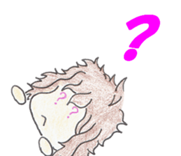 naturally curly hair boy and girl sticker #4905283