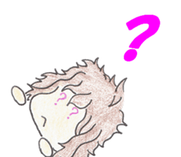 naturally curly hair boy and girl sticker #4905283