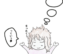 naturally curly hair boy and girl sticker #4905292