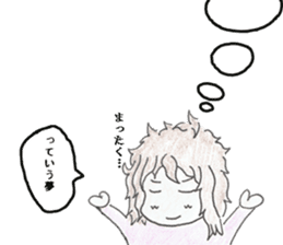 naturally curly hair boy and girl sticker #4905292