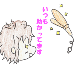 naturally curly hair boy and girl sticker #4905293