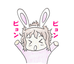 naturally curly hair boy and girl sticker #4905296