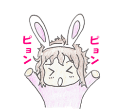 naturally curly hair boy and girl sticker #4905296