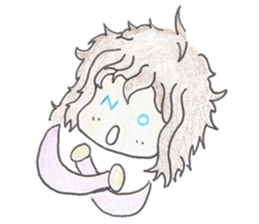 naturally curly hair boy and girl sticker #4905300