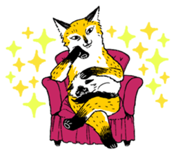 Fox and Cat sticker #4906041