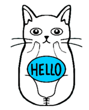 Josh the white cat sticker #4906505