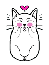 Josh the white cat sticker #4906540