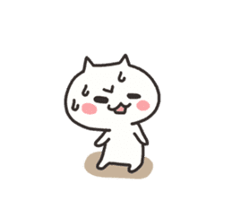 Every day of the white cat sticker #4906658