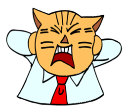 The business life of a cat's executive. sticker #4906870