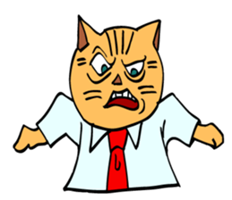 The business life of a cat's executive. sticker #4906872