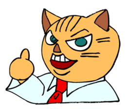 The business life of a cat's executive. sticker #4906886