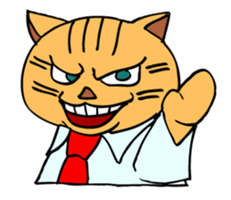 The business life of a cat's executive. sticker #4906887