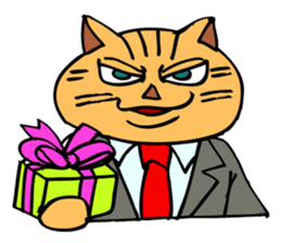 The business life of a cat's executive. sticker #4906893