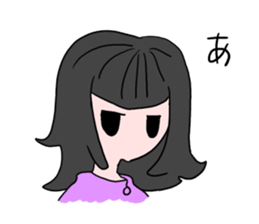 The girl who likes being at home Miki sticker #4907346