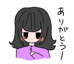 The girl who likes being at home Miki sticker #4907348