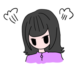 The girl who likes being at home Miki sticker #4907354