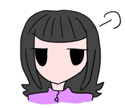 The girl who likes being at home Miki sticker #4907362