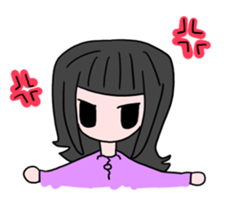 The girl who likes being at home Miki sticker #4907363