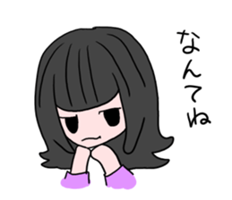 The girl who likes being at home Miki sticker #4907367