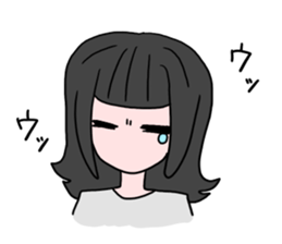 The girl who likes being at home Miki sticker #4907369