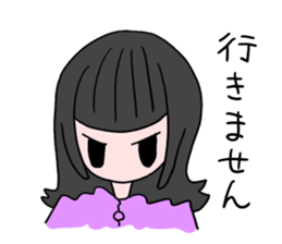 The girl who likes being at home Miki sticker #4907376