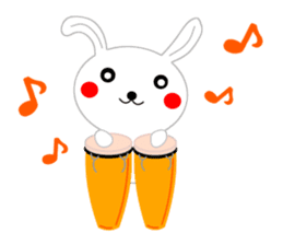 Percussion rabbit sticker #4907617