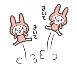 Sticker of Pink Rabbit by kabitas sticker #4908153