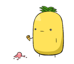 Small pineapple 0.0 !! sticker #4908953