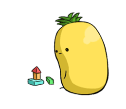 Small pineapple 0.0 !! sticker #4908964
