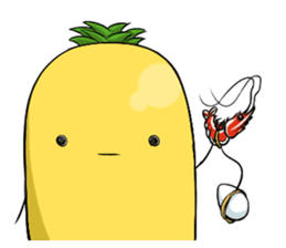Small pineapple 0.0 !! sticker #4908983